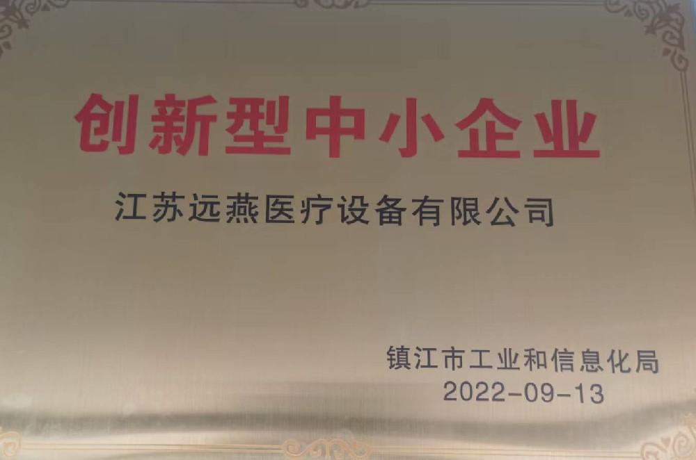 遠(yuǎn)燕醫(yī)療榮獲創(chuàng)新型中小企業(yè)稱(chēng)號(hào)